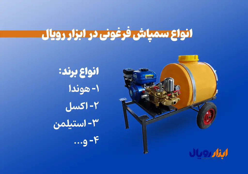 انواع سمپاش فرغونی در ابزار رویال
